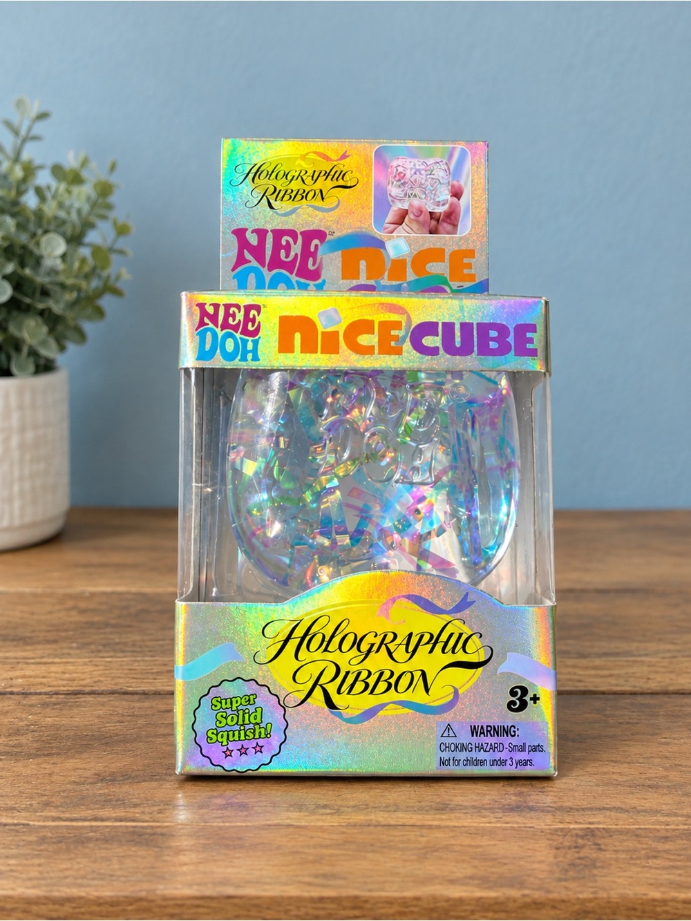 Holographic Ribbon Needoh Nice Cube - Clear ribbon Christmas Halloween